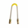 Thrifco Plumbing Stainless Steel Gas Flex -1/2 Inch O.D. x 3/8 Inch I.D. x 36 Inch Long with 1/2 Inch MIP 4400691